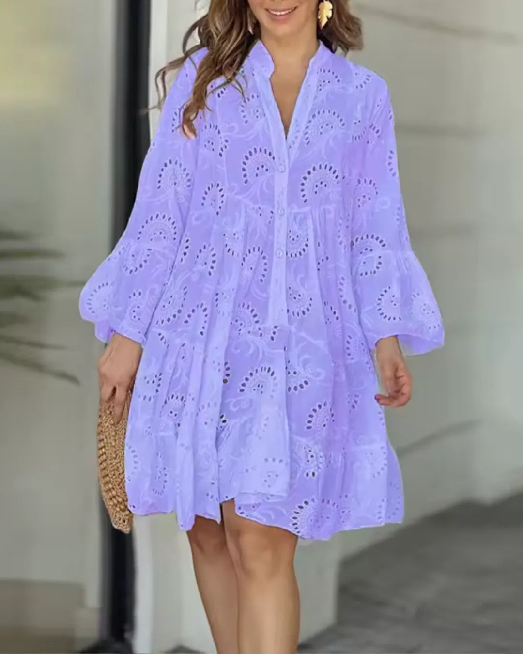 Vestido Longo com Bordado Esther