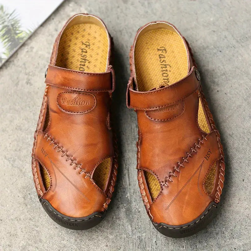 Monarch Wear - Men's High Quality Soft Leather Casual Sandals - CloudWay™