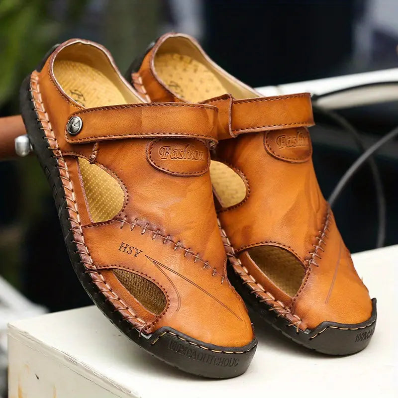 Monarch Wear - Men's High Quality Soft Leather Casual Sandals - CloudWay™