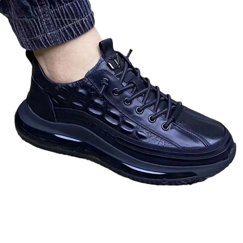 Monarch Wear - Italian Crocodile Print Air Cushion Casual Shoes for Men