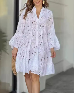 Vestido Longo com Bordado Esther