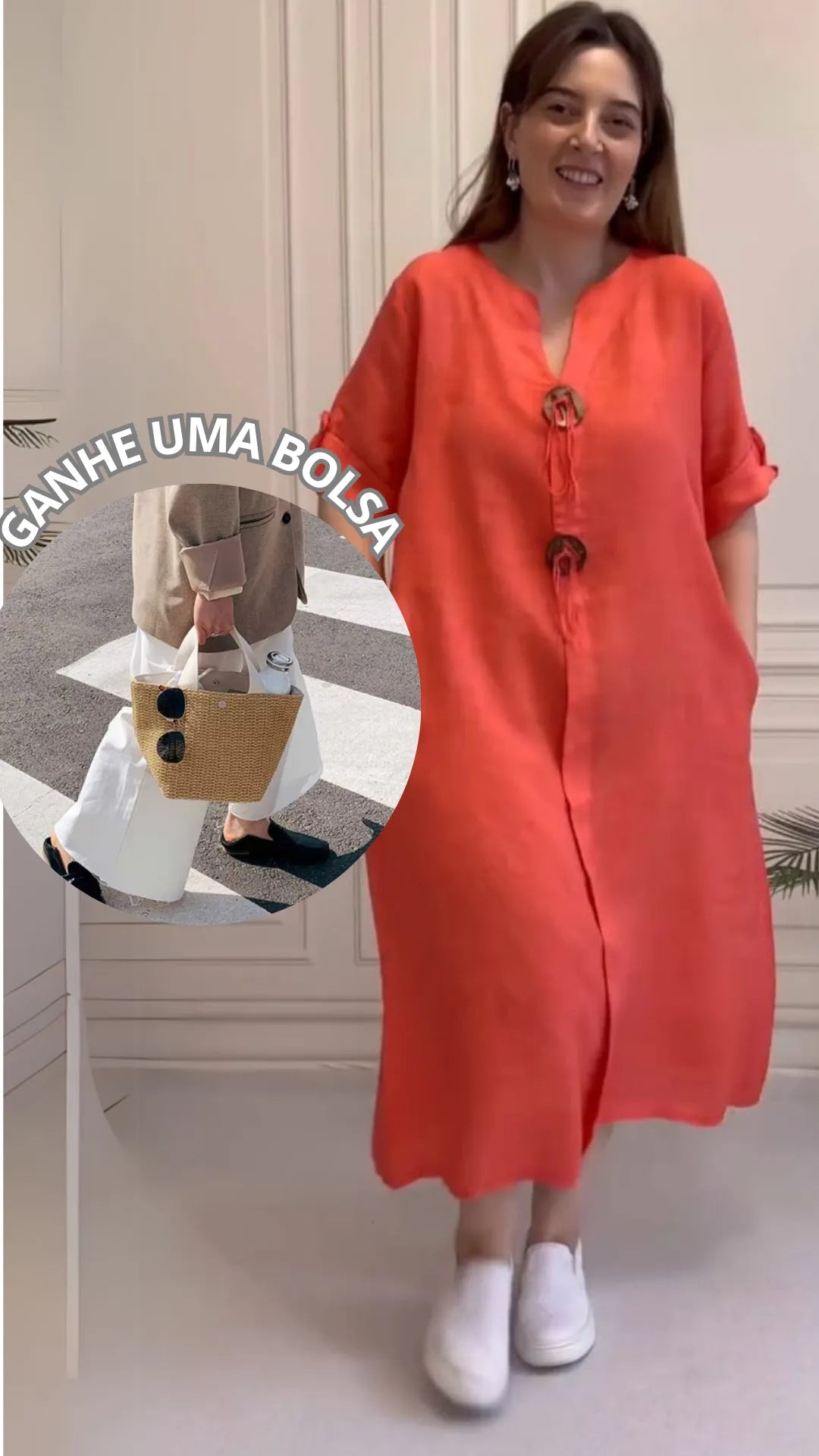 Vestido Marina - [Compre 1 e Leve 2] + Bolsa Grátis!