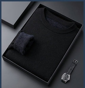 Monarch Wear - Men's Solid Color Thick Cashmere Sweater - High Quality